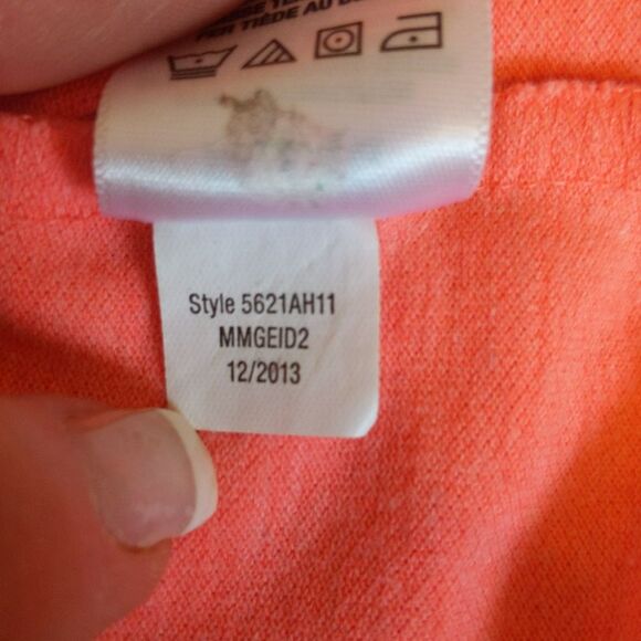 Aeropostale womens' A87 pique polo shirt, short sleeve, coral orange/pink XL - Picture 10 of 10